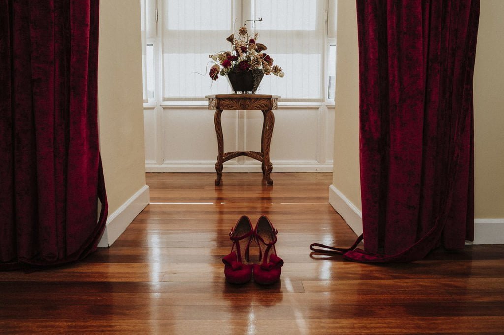 zapatos de novia rojos
