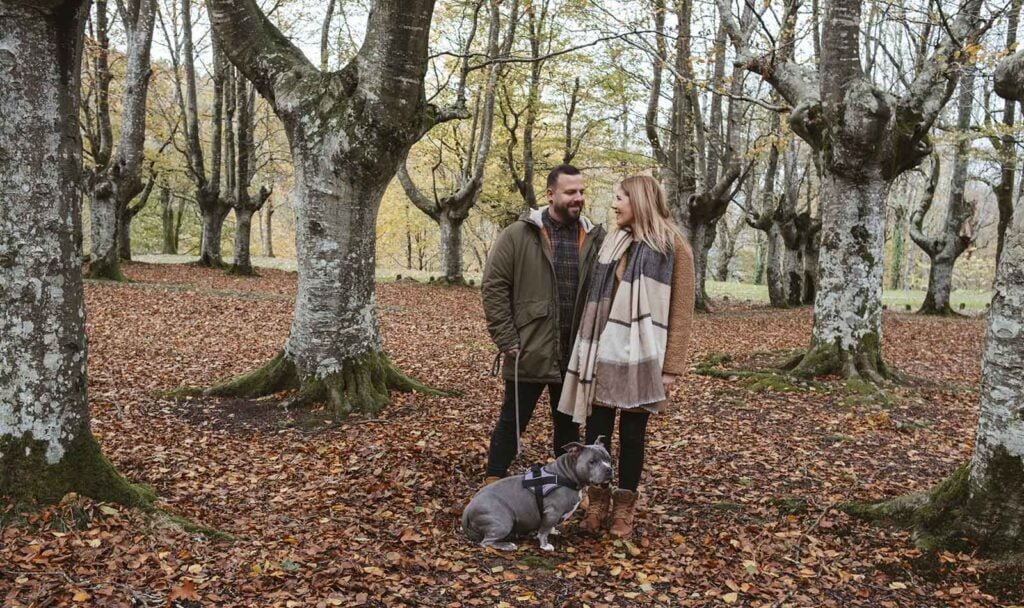 reportaje de pareja en Parque natural de Urkiola