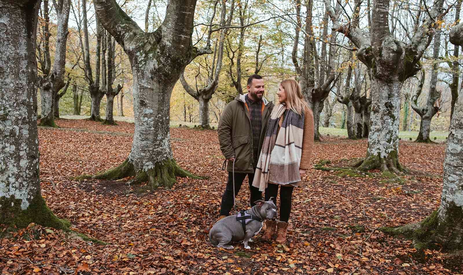 reportaje de pareja en Parque natural de Urkiola